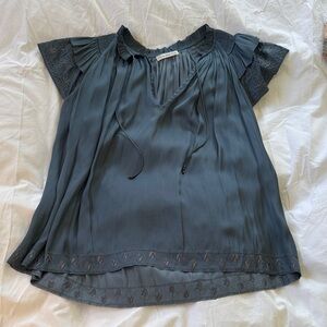Like New Ulla Johnson Blue Silk Top